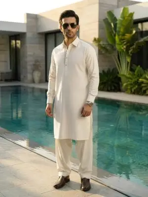 White Shalwar Kameez